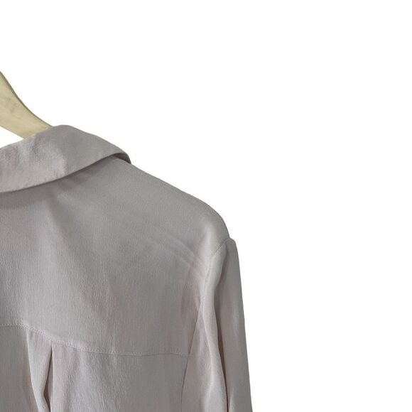 Leo & Sage Large Silk Blouse Tunic Button Front Long Sleeve Top Womens - Picture 11 of 14